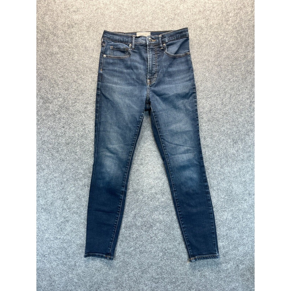 Everlane Jeans Womens Size 29 High Rise Skinny Dark Blue Stretch‎ Denim
